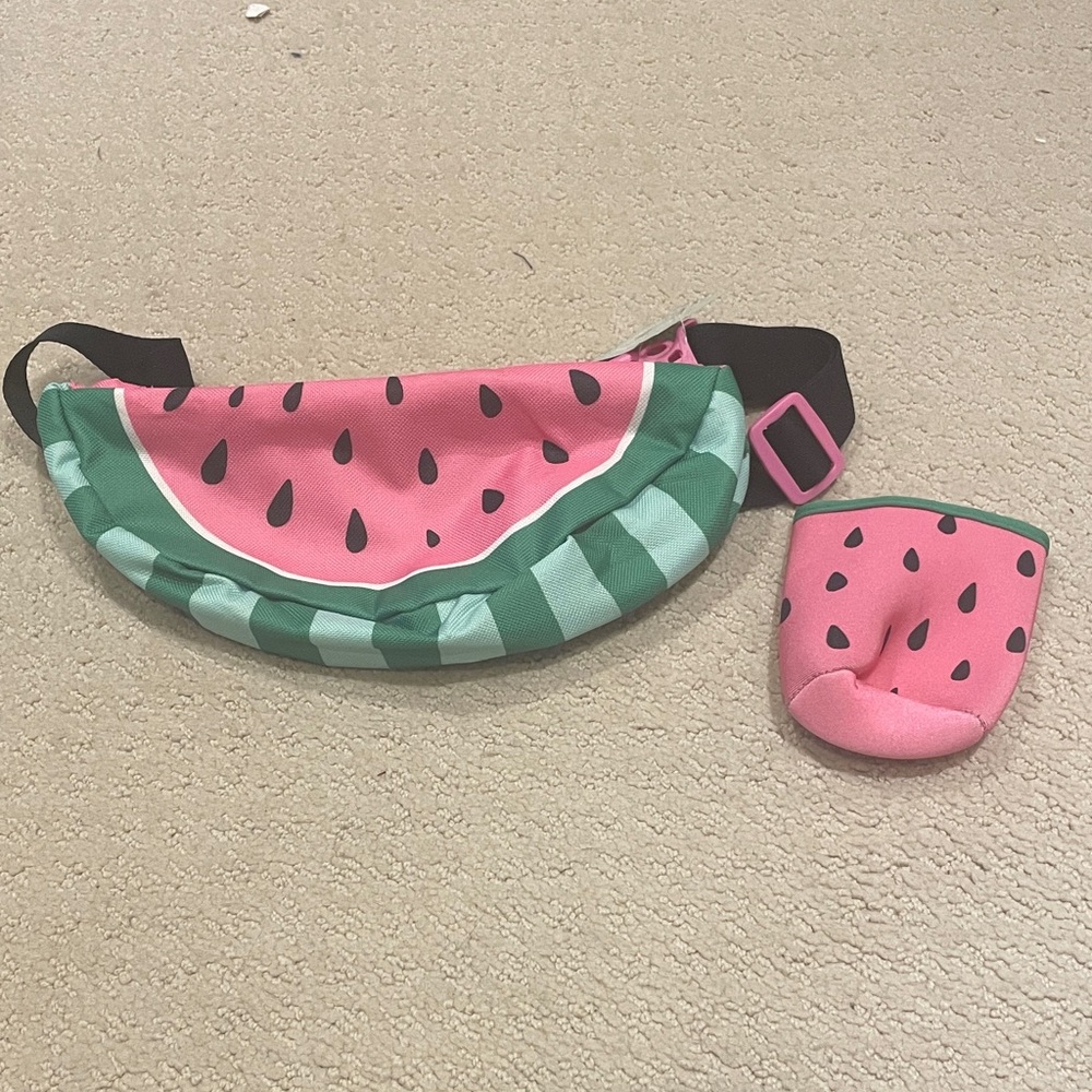 BNWT Ulta Beauty Watermelon Kids Bag Set - Pink and Green 👵MT